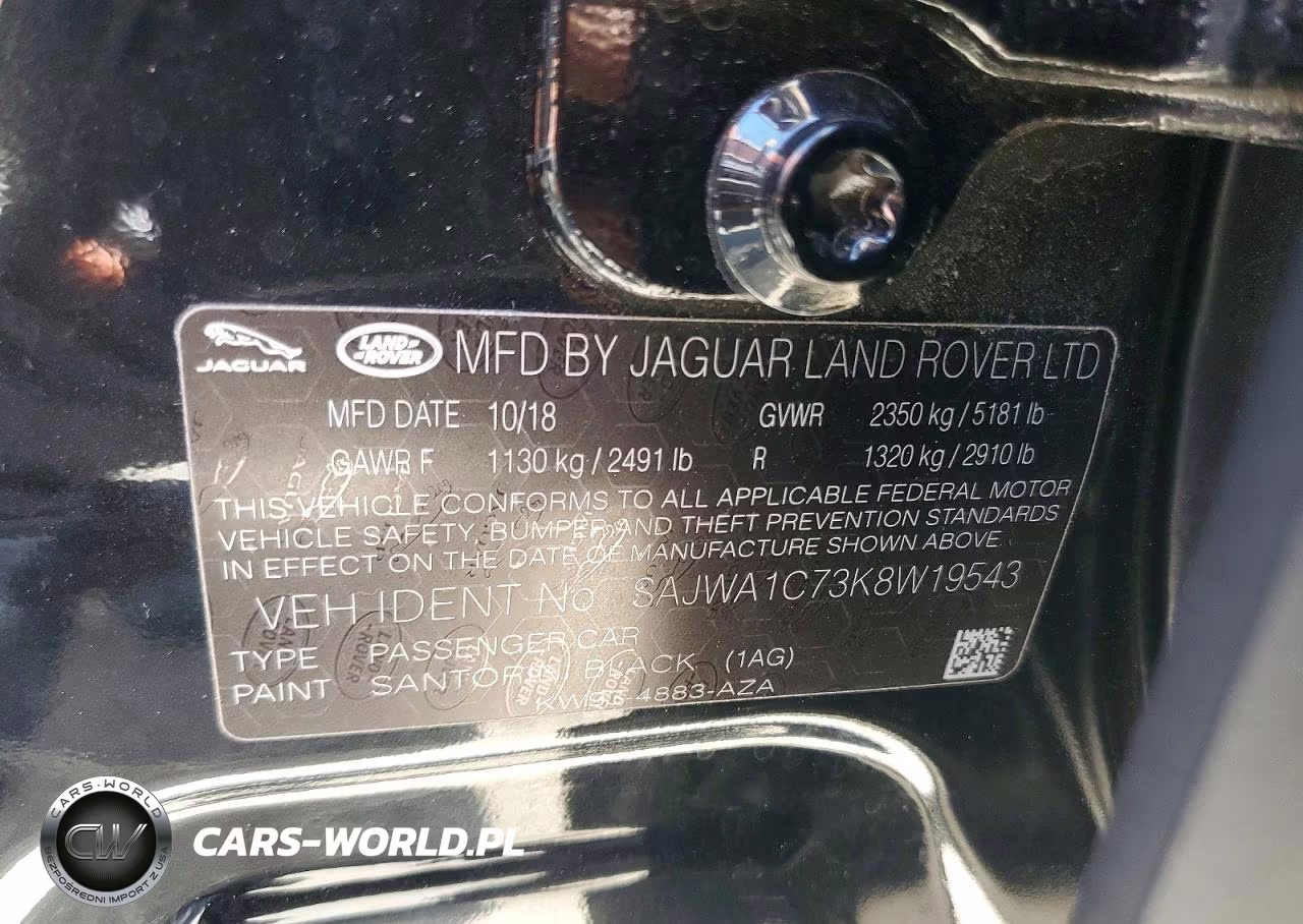 2019 Jaguar Xj R - Sport VIN:SAJWA1C73K8W19543 - 13