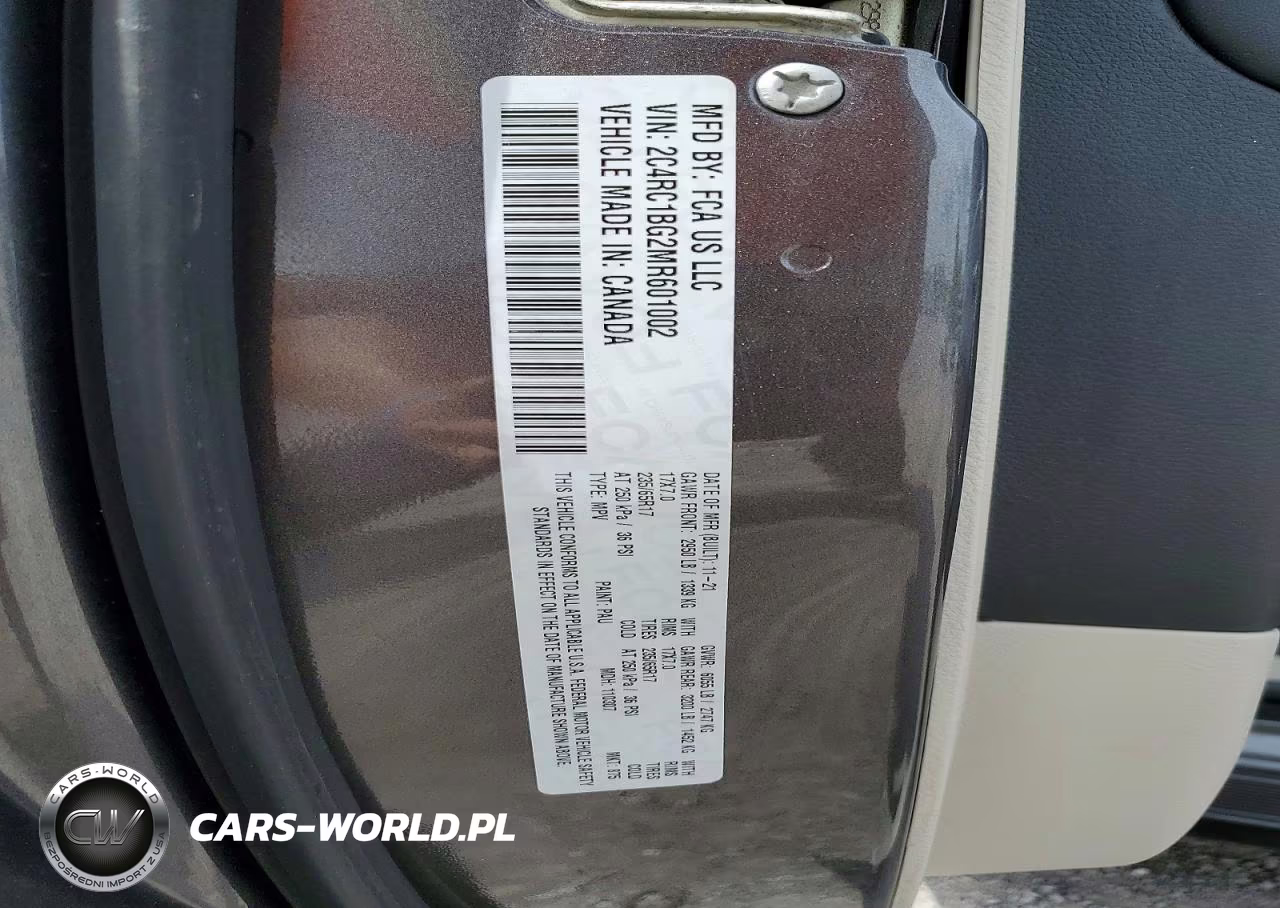 2021 Chrysler Pacifica Touring L VIN:2C4RC1BG2MR601002 - 14