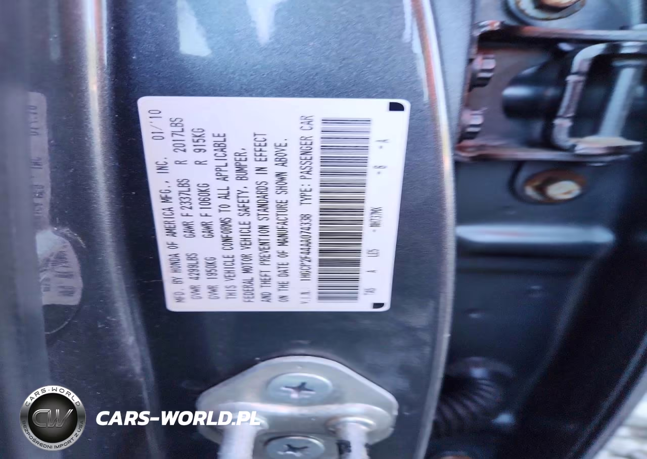 2010 Honda Accord Lxp VIN:1HGCP2F44AA074338 - 12