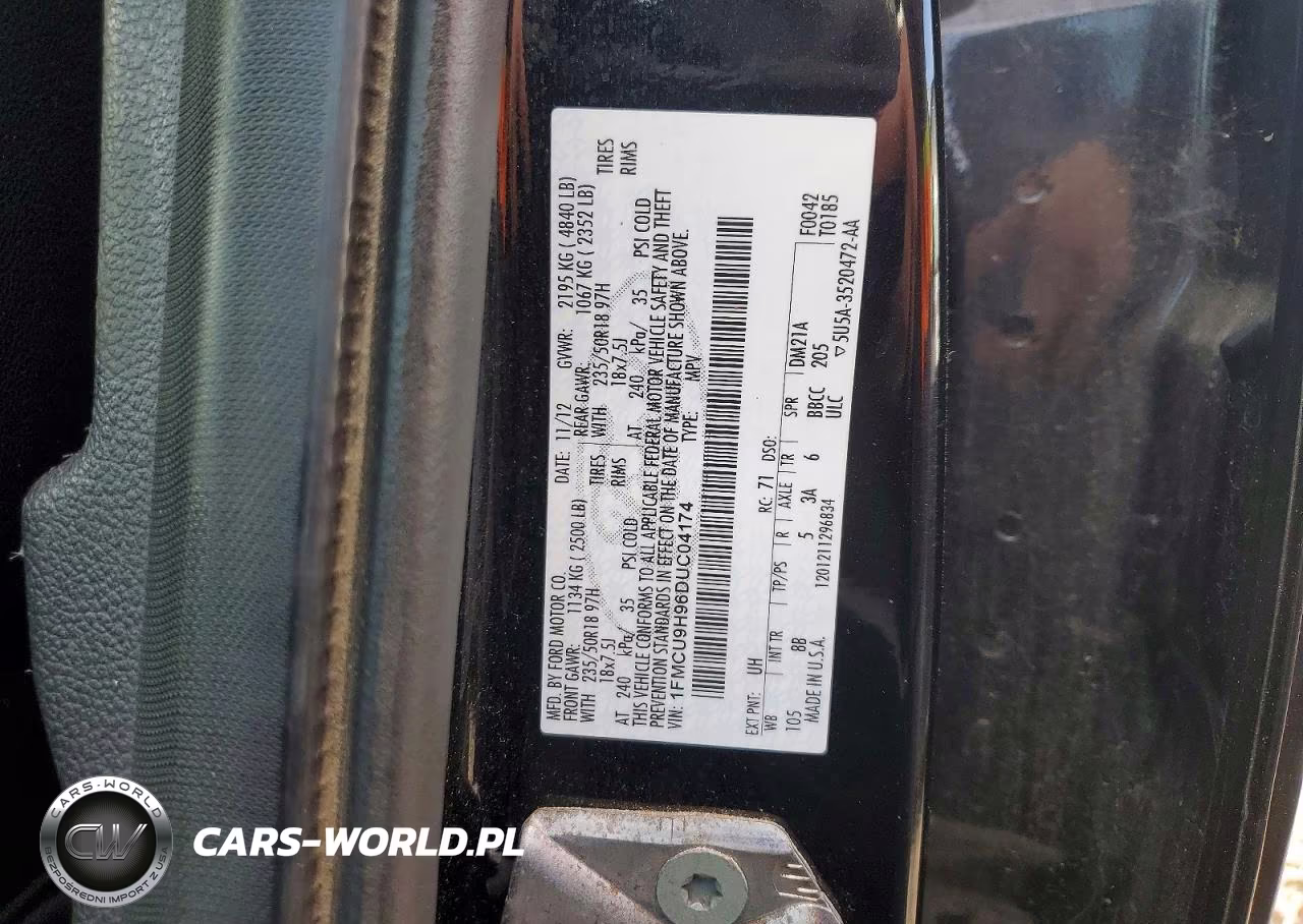 2013 Ford Escape Sel VIN:1FMCU9H96DUC04174 - 13