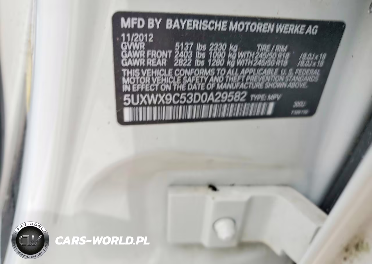 2013 BMW X3 xDrive28I VIN:5UXWX9C53D0A29582 - 13
