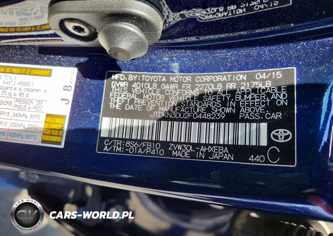 2015 Toyota Prius Three VIN:JTDKN3DU2F0448239 - 12