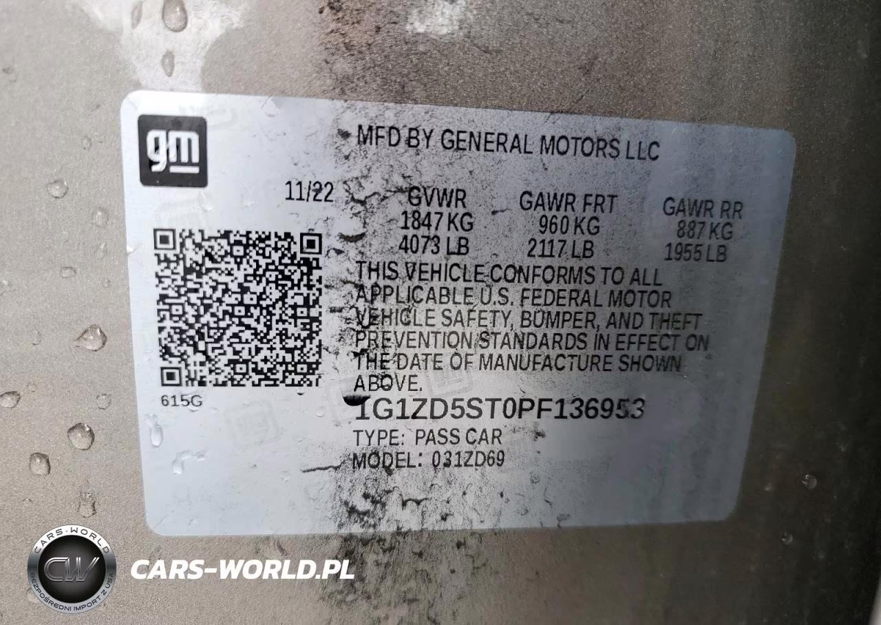 2023 Chevrolet Malibu Lt VIN:1G1ZD5ST0PF136953 - 12