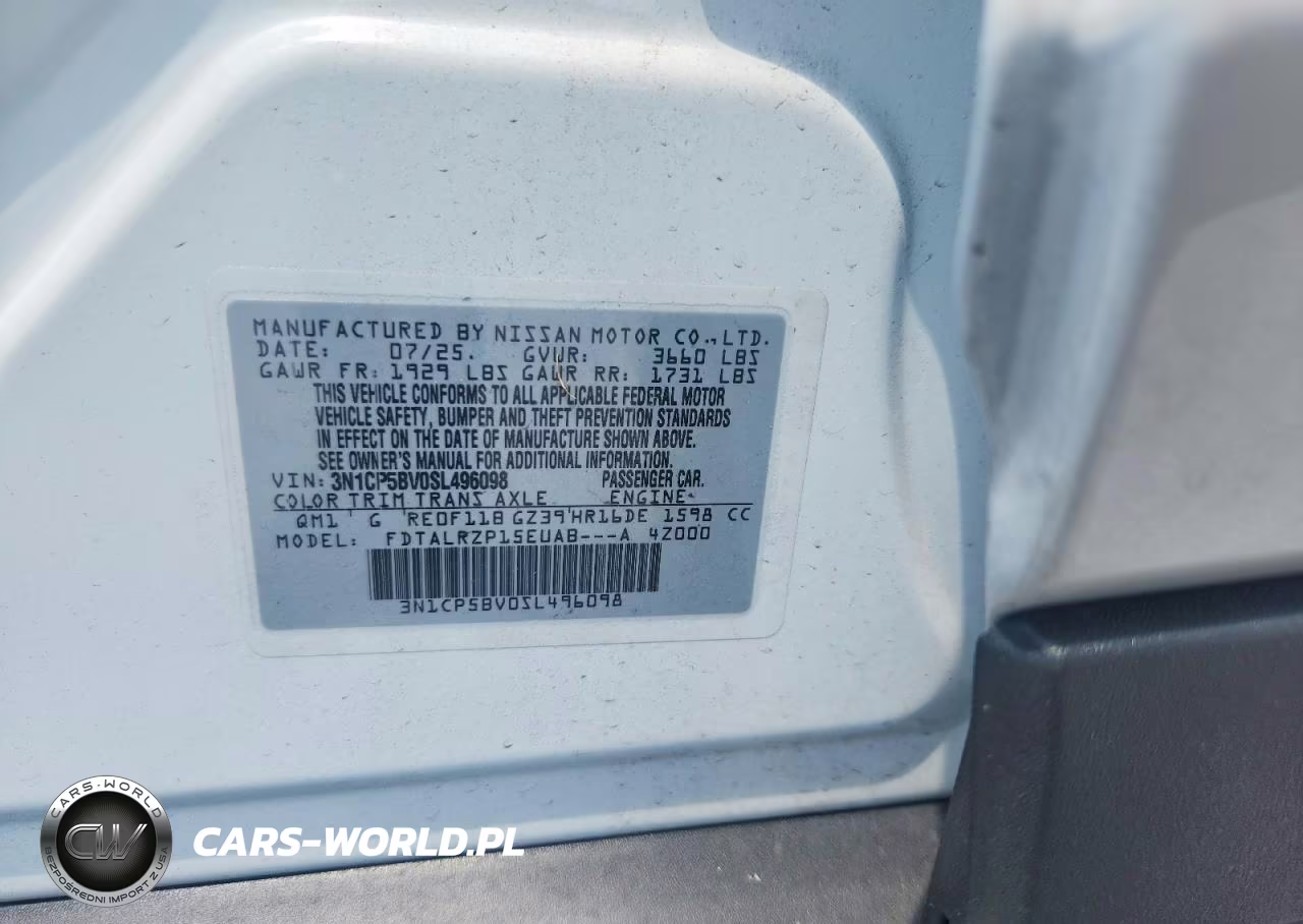 2025 Nissan Kicks Play S VIN:3N1CP5BV0SL496098 - 12