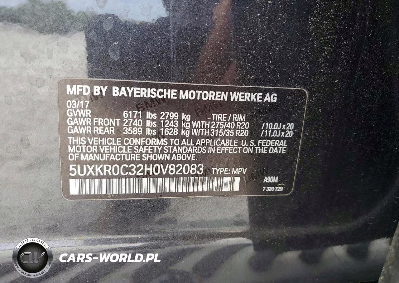 2017 BMW X5 xDrive35I VIN:5UXKR0C32H0V82083 - 14