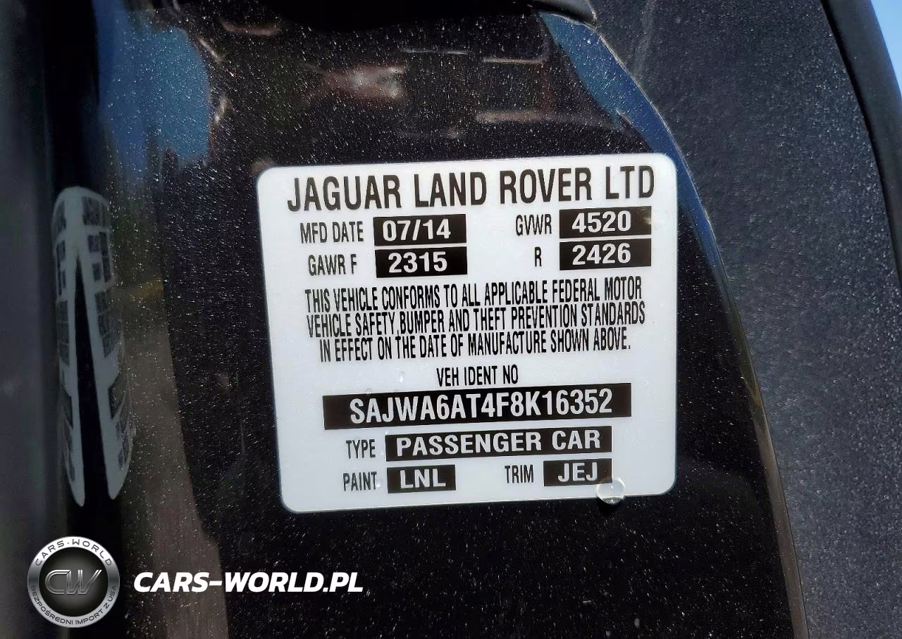 2015 Jaguar F-Type VIN:SAJWA6AT4F8K16352 - 12