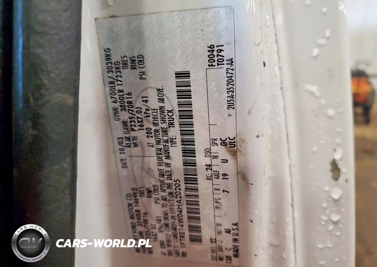 2004 Ford Econoline E150 Van VIN:1FTRE14W04HA20205 - 12