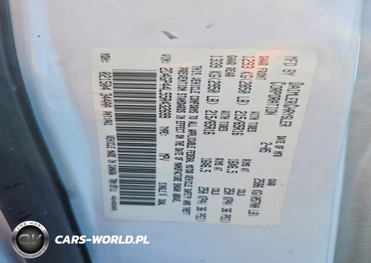 2005 Dodge Grand Caravan Sxt VIN:2D4GP44L55R432699 - 13