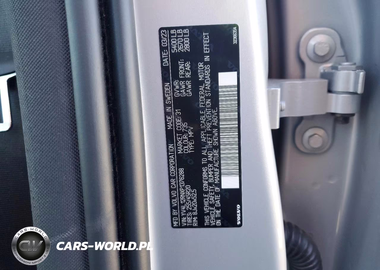 2023 Volvo Xc60 Plus VIN:YV4L12RNXP1376288 - 14