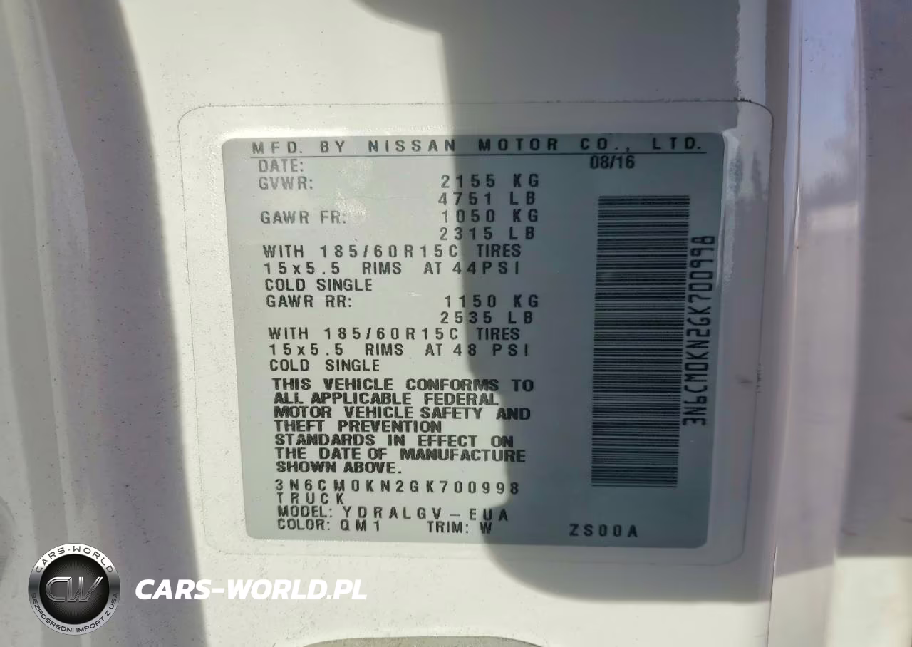 2016 Nissan Nv200 Sv VIN:3N6CM0KN2GK700998 - 12