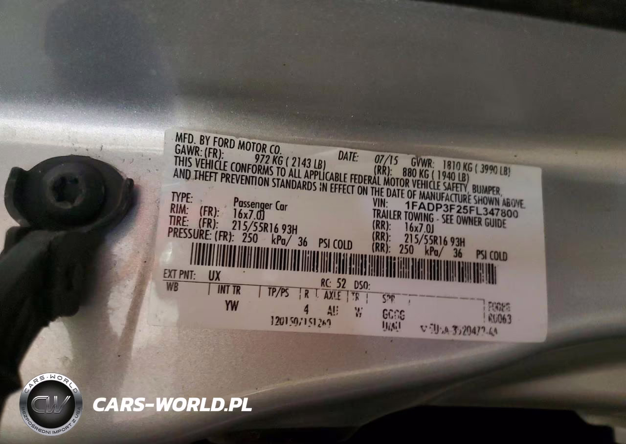 2015 Ford Focus Se VIN:1FADP3F25FL347800 - 12