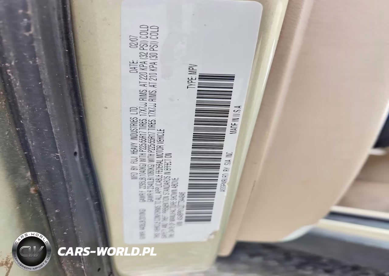 2007 Subaru Outback Outback 2.5I VIN:4S4BP61C277344846 - 12