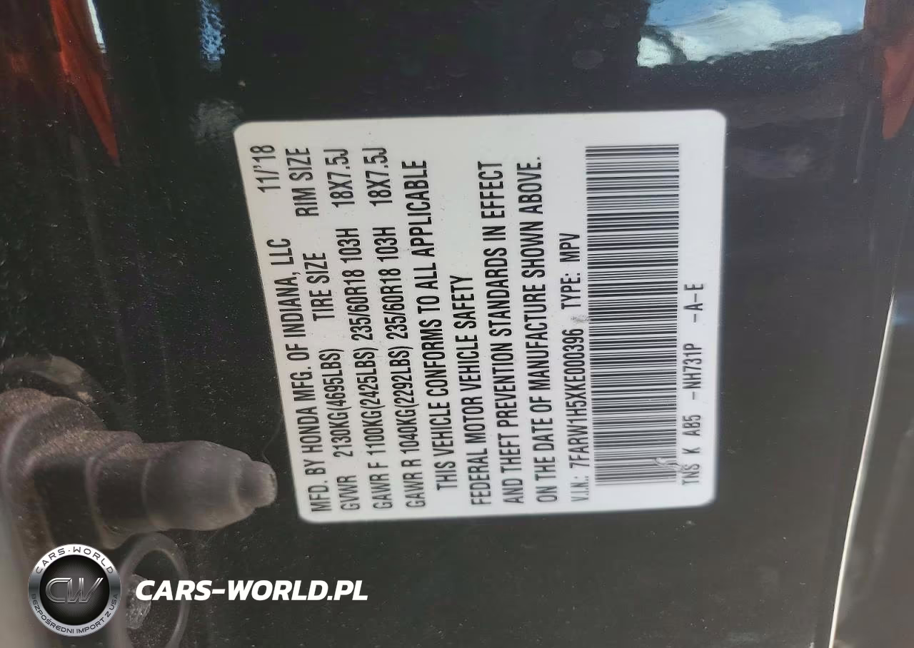 2019 Honda Cr-V Ex VIN:7FARW1H5XKE000396 - 13