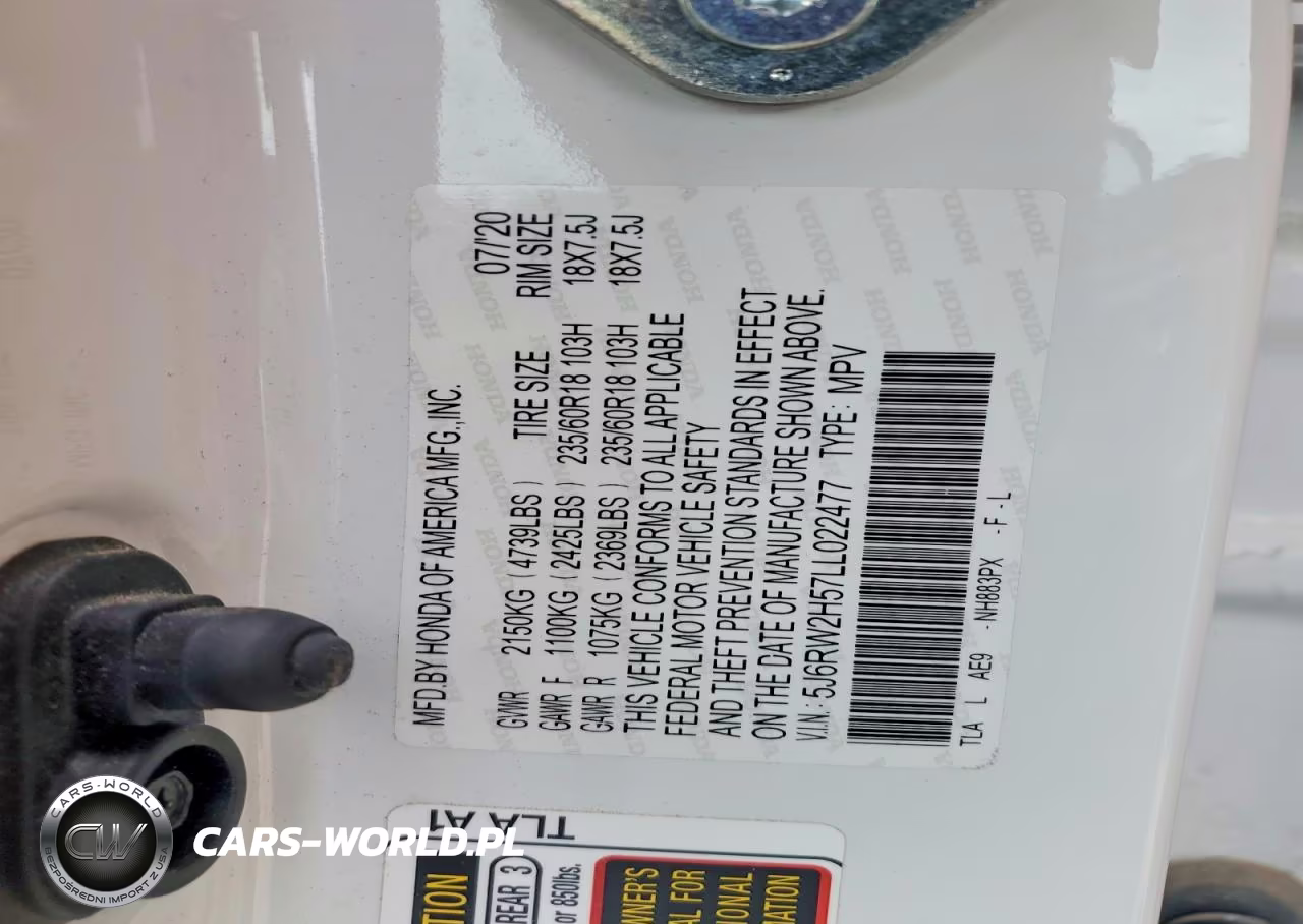 2020 Honda Cr-V Ex VIN:5J6RW2H57LL022477 - 13
