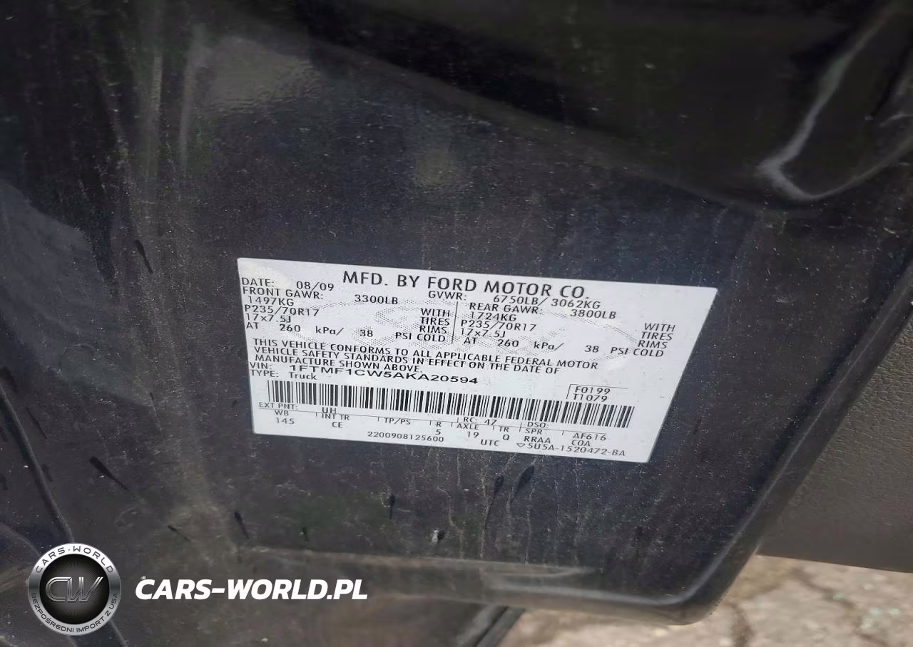 2010 Ford F150 VIN:1FTMF1CW5AKA20594 - 12