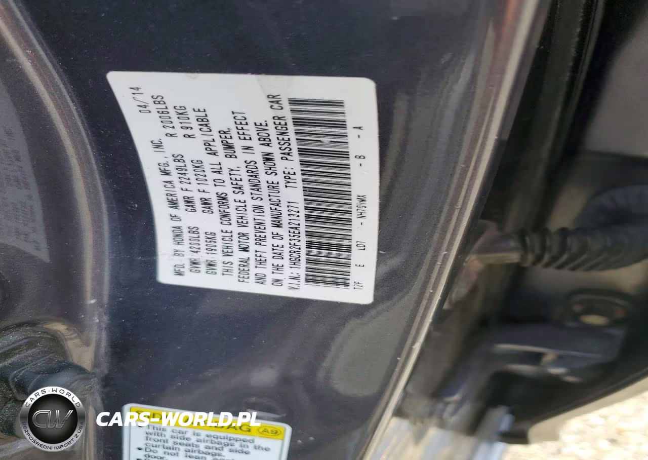 2014 Honda Accord Lx VIN:1HGCR2F35EA213271 - 12