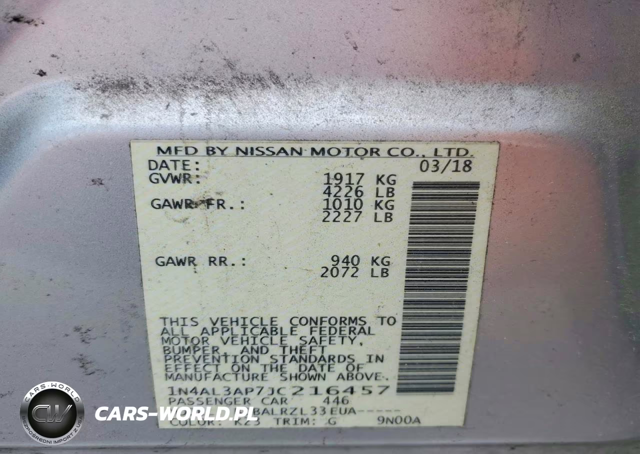 2018 Nissan Altima 2.5 Sl VIN:1N4AL3AP7JC216457 - 12