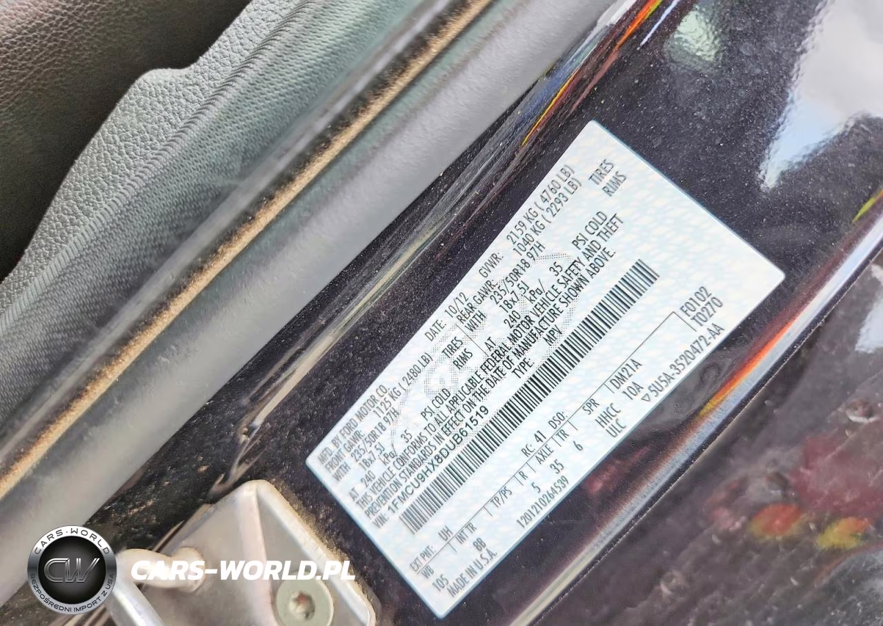 2013 Ford Escape Sel VIN:1FMCU9HX8DUB61519 - 13