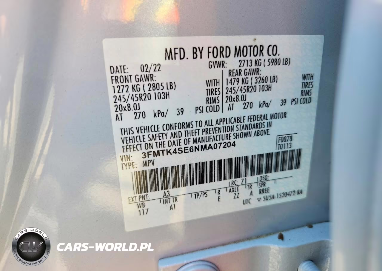 2022 Ford Mustang Mach-E Gt VIN:3FMTK4SE6NMA07204 - 14