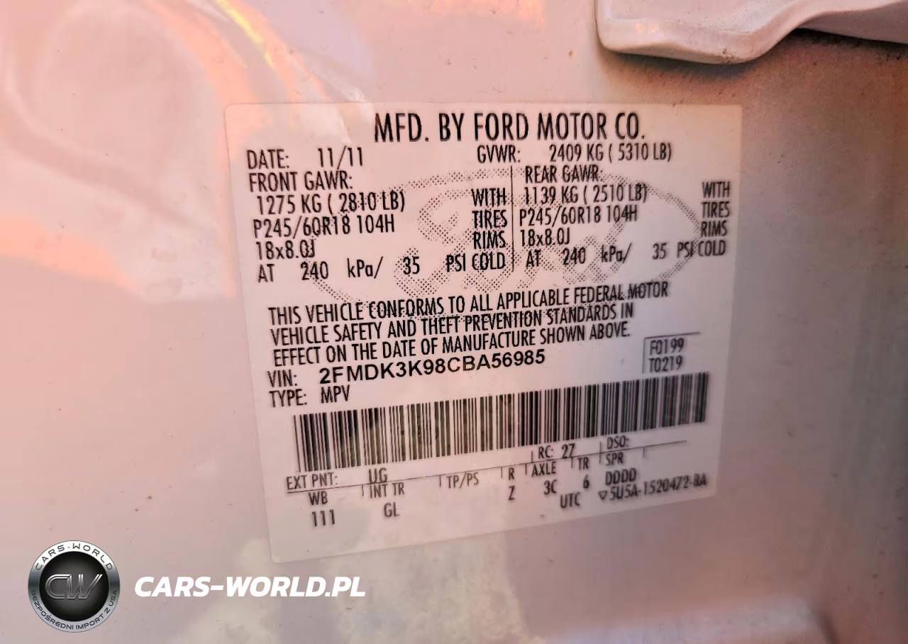 2012 Ford Edge Limited VIN:2FMDK3K98CBA56985 - 13