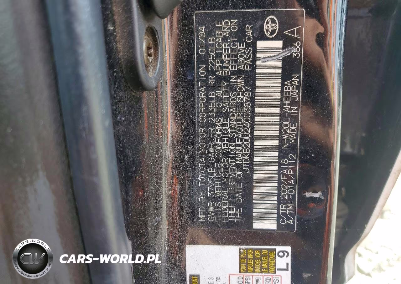 2005 Toyota Prius Base VIN:JTDKB20U240038787 - 12