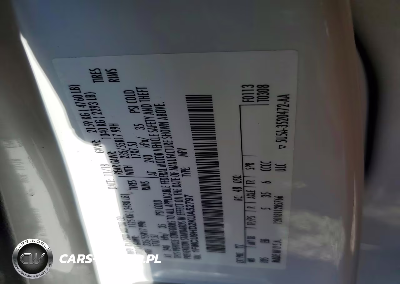 2019 Ford Escape Sel VIN:1FMCU9HD2KUA52797 - 13