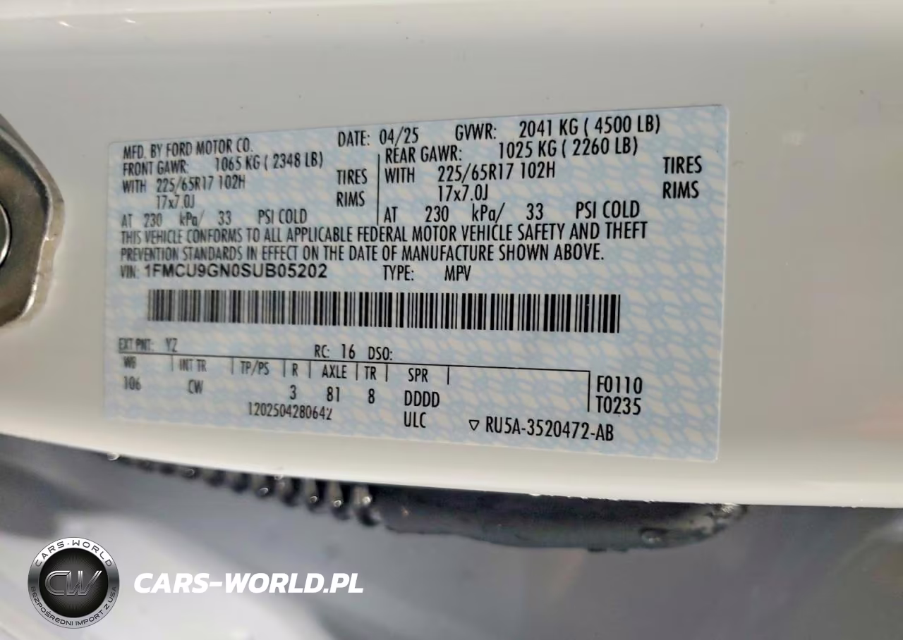 2025 Ford Escape Active VIN:1FMCU9GN0SUB05202 - 13