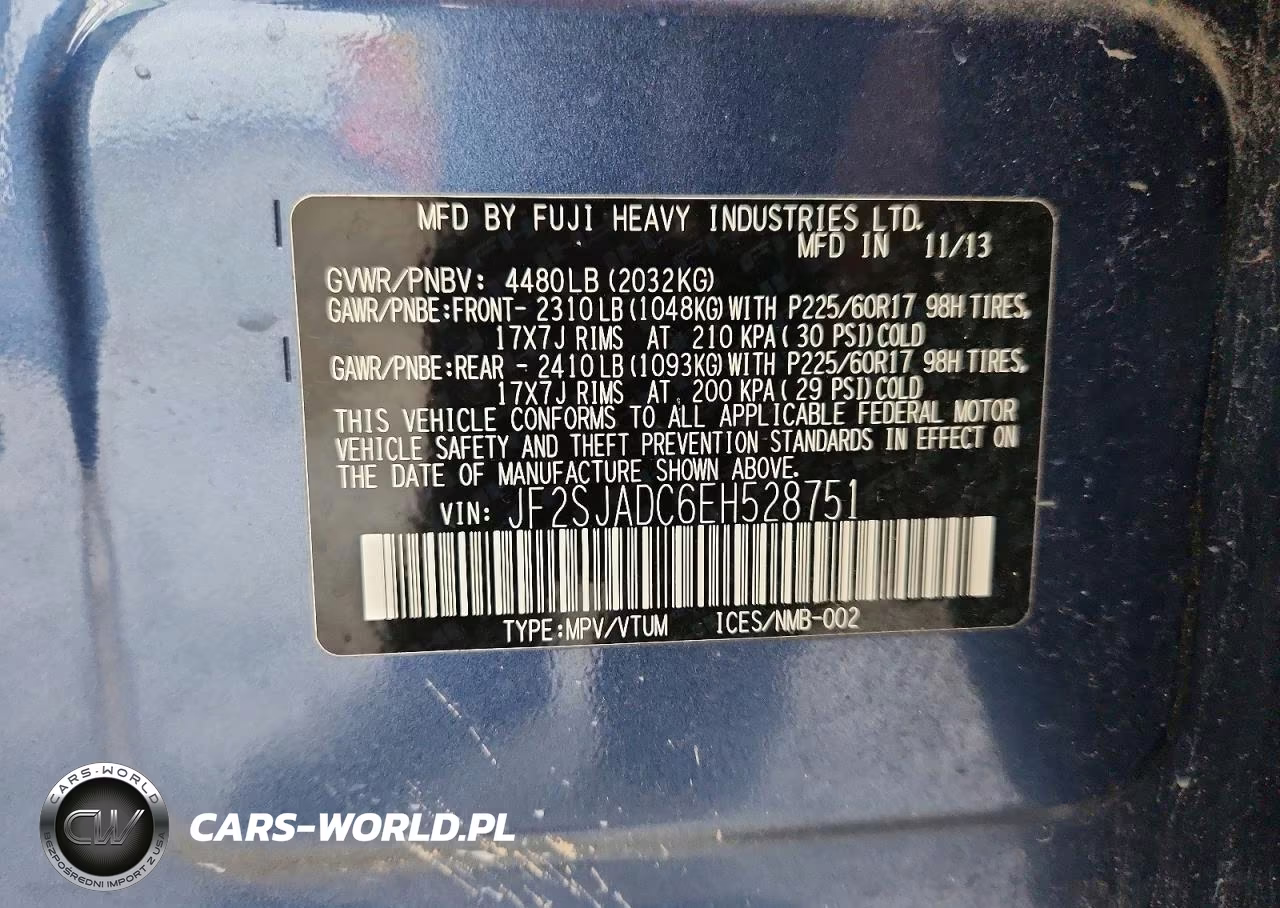 2014 Subaru Forester 2.5I Premium VIN:JF2SJADC6EH528751 - 14