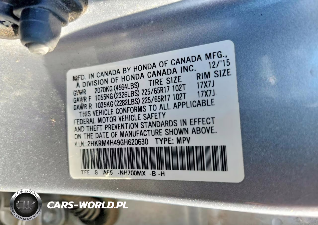 2016 Honda Cr-V Se VIN:2HKRM4H49GH620630 - 13
