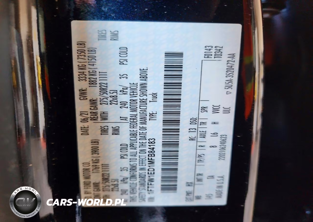 2021 Ford F150 VIN:1FTFW1ED1MFB84183 - 12