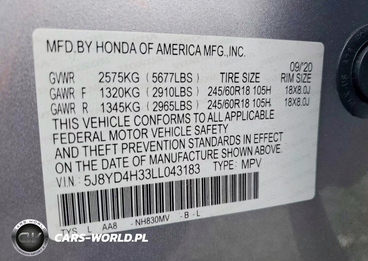 2020 Acura Mdx VIN:5J8YD4H33LL043183 - 13