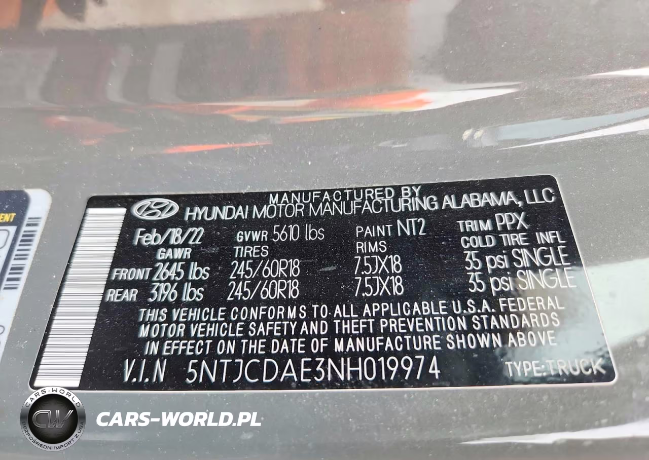 2022 Hyundai Santa Cruz Sel VIN:5NTJCDAE3NH019974 - 12