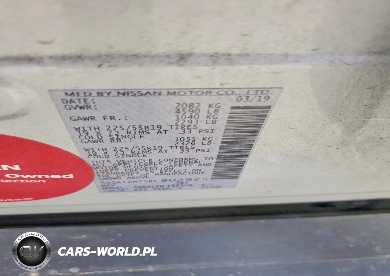 2019 Nissan Rogue Sl VIN:5N1AT2MT5KC802925 - 13