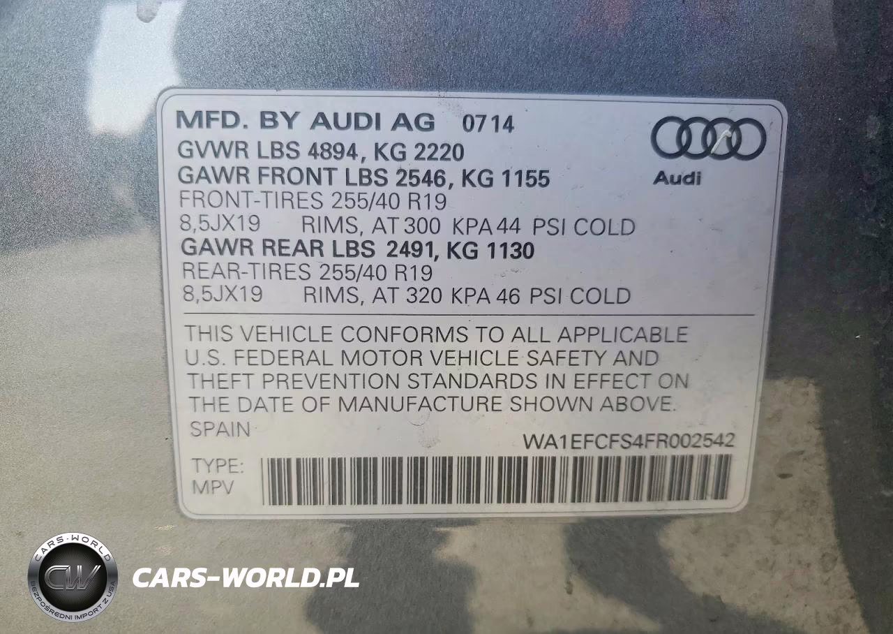 2015 Audi Q3 Premium Plus VIN:WA1EFCFS4FR002542 - 12