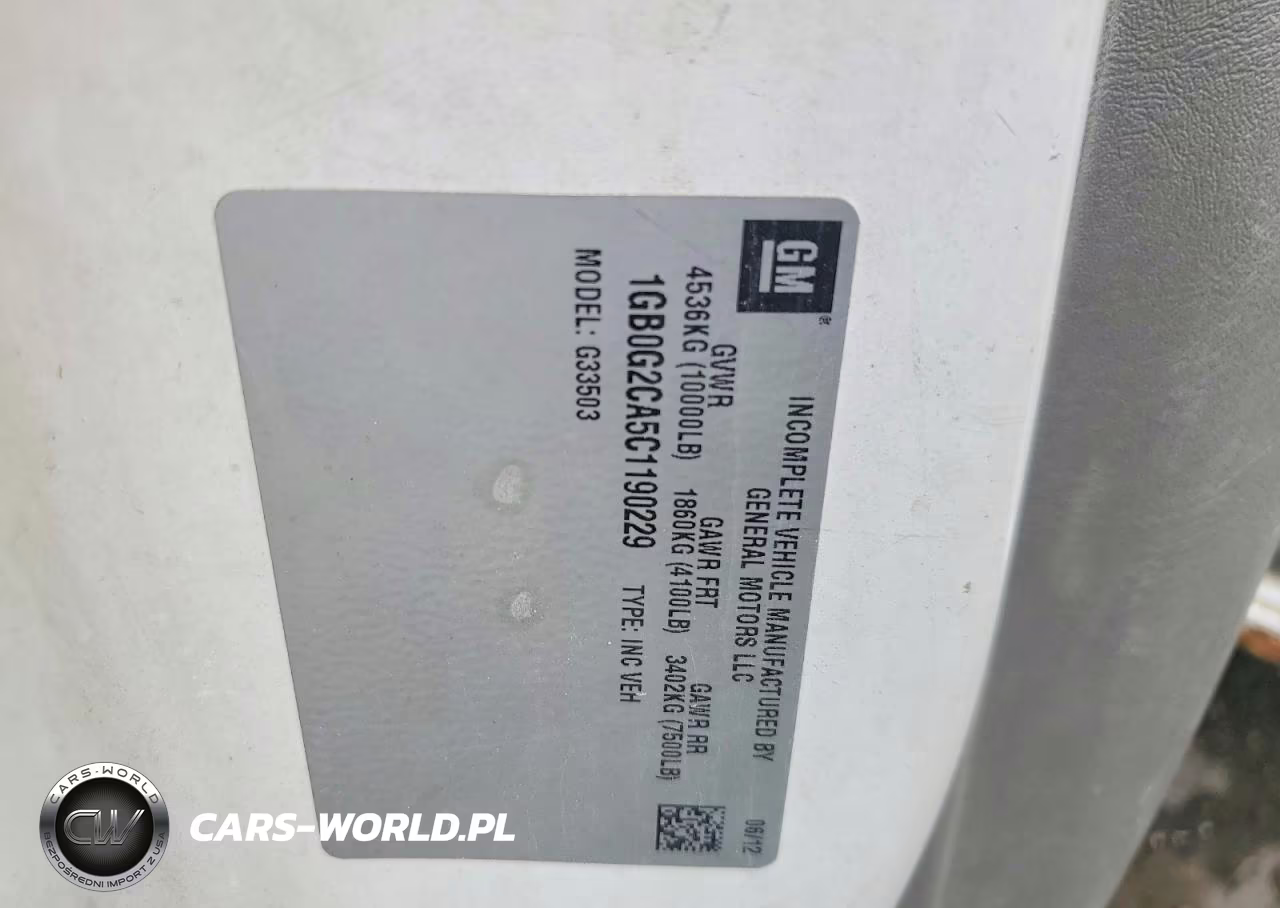 2012 Chevrolet Express Box Truck VIN:1GB0G2CA5C1190229 - 13