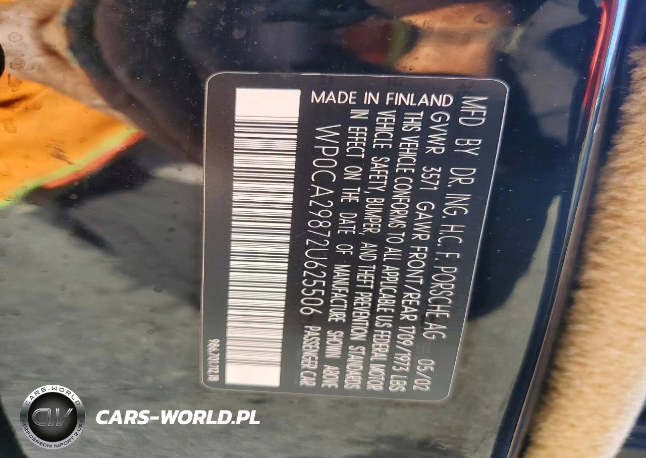 2002 Porsche Boxster VIN:WP0CA29872U625506 - 12