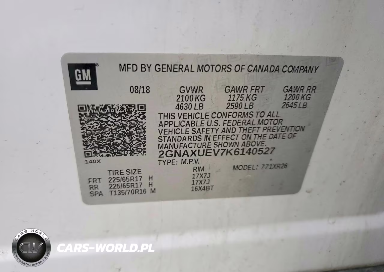 2019 Chevrolet Equinox Lt VIN:2GNAXUEV7K6140527 - 13