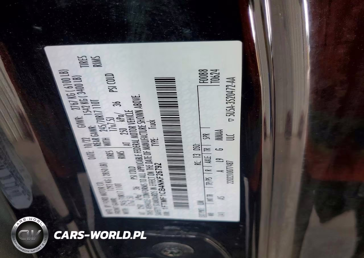 2022 Ford F150 VIN:1FTMF1CB4NKF26792 - 13