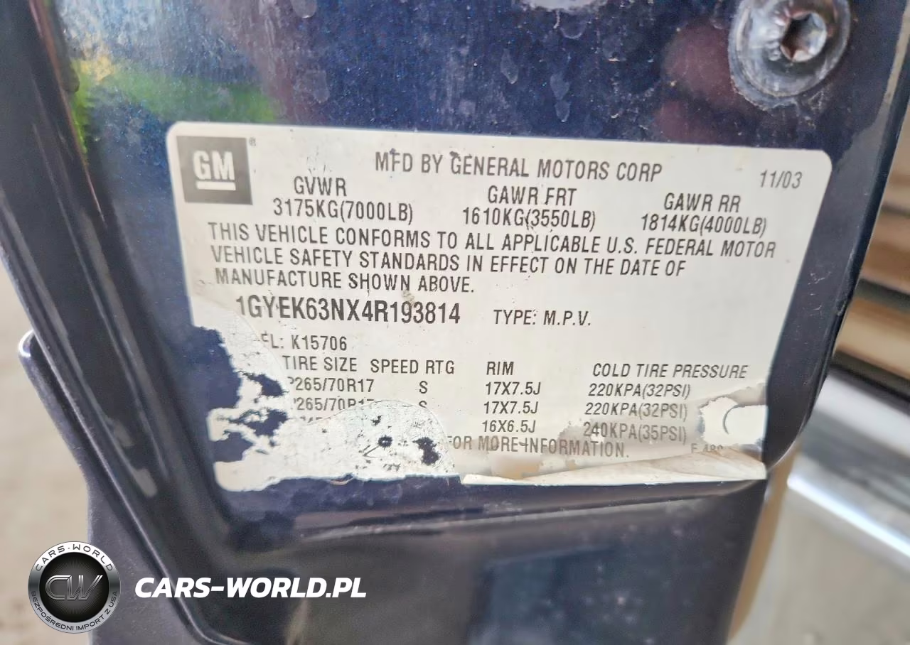 2004 Cadillac Escalade Luxury VIN:1GYEK63NX4R193814 - 14