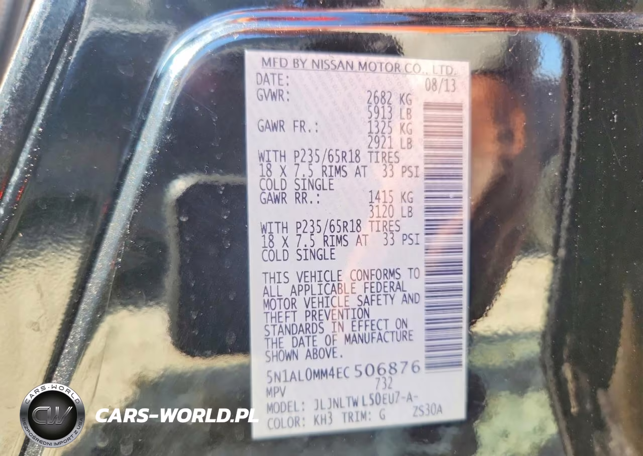 2014 Infiniti Qx60 Base VIN:5N1AL0MM4EC506876 - 13