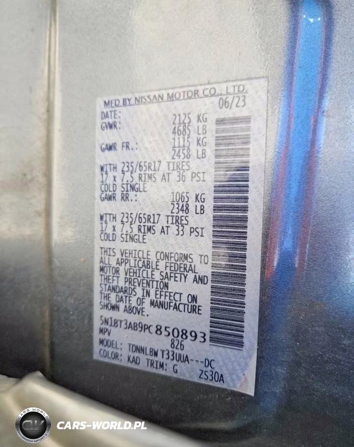2023 Nissan Rogue S VIN:5N1BT3AB9PC850893 - 14