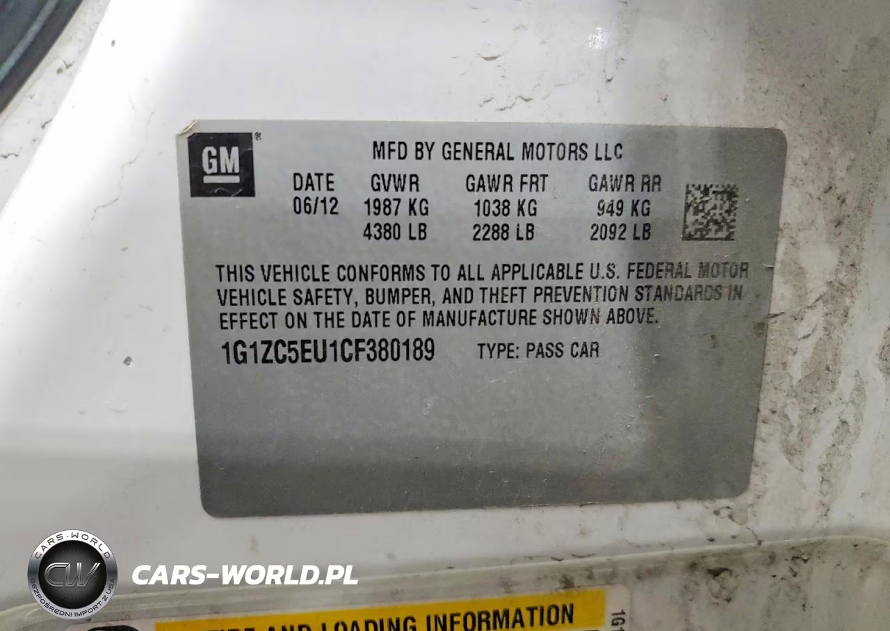 2012 Chevrolet Malibu 1Lt VIN:1G1ZC5EU1CF380189 - 12