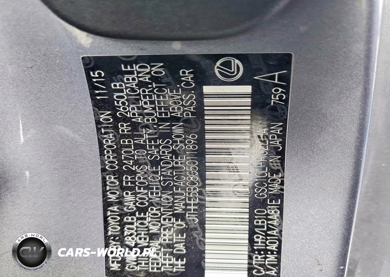 2016 Lexus Rc 350 VIN:JTHHE5BC8G5011896 - 12