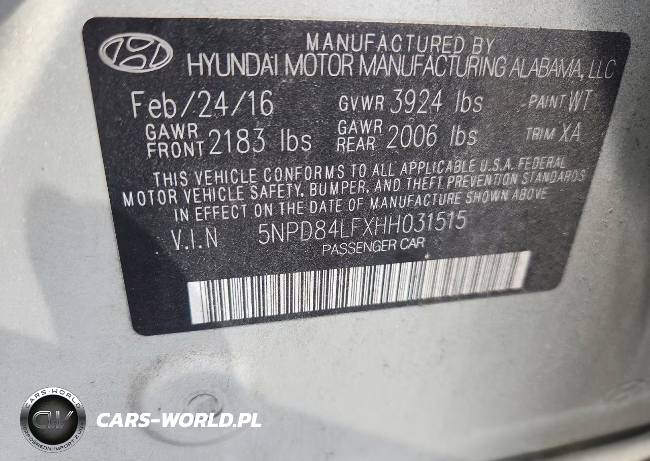 2017 Hyundai Elantra Se VIN:5NPD84LFXHH031515 - 13
