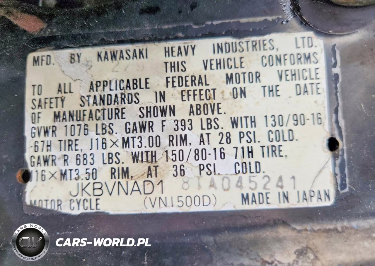 1996 Kawasaki Vn1500 D VIN:JKBVNAD18TA045241 - 9