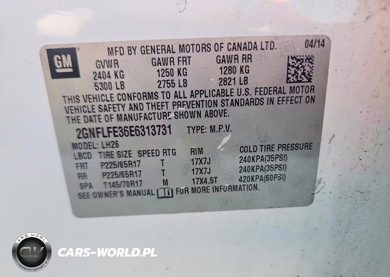 2014 Chevrolet Equinox Lt VIN:2GNFLFE36E6313731 - 13