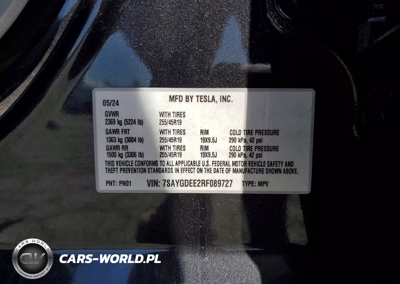 2024 Tesla Model Y VIN:7SAYGDEE2RF089727 - 13
