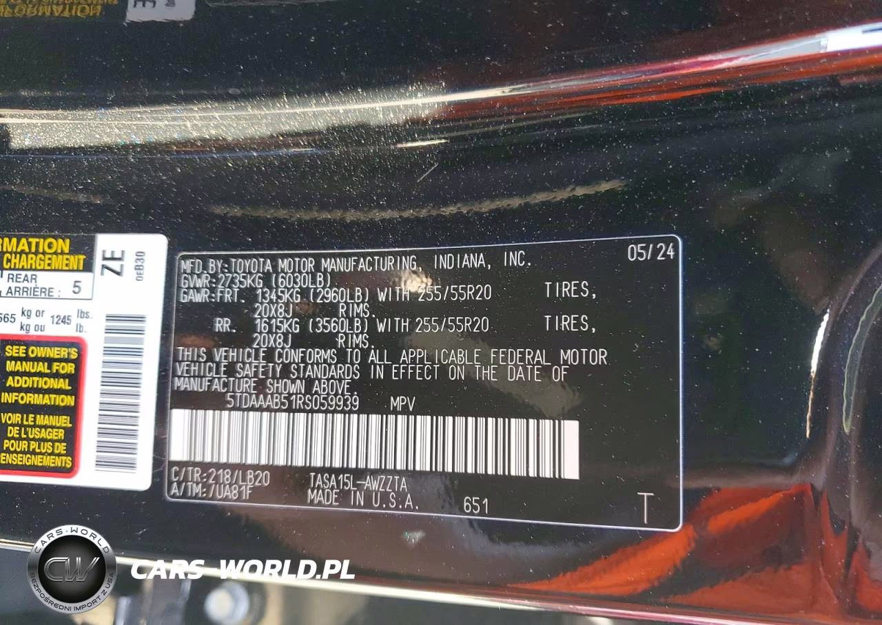 2024 Toyota Grand Highlander Platinum VIN:5TDAAAB51RS059939 - 13
