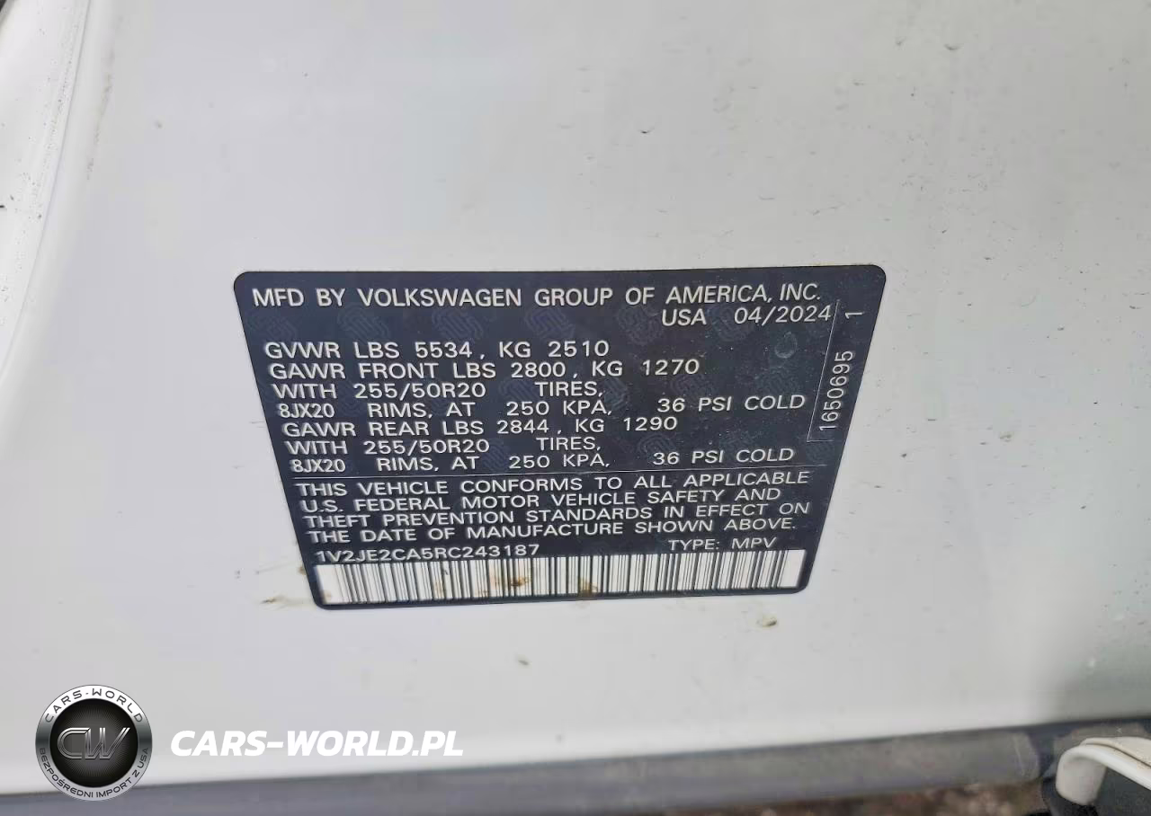 2024 Volkswagen Atlas Cross Sport Se VIN:1V2JE2CA5RC243187 - 14
