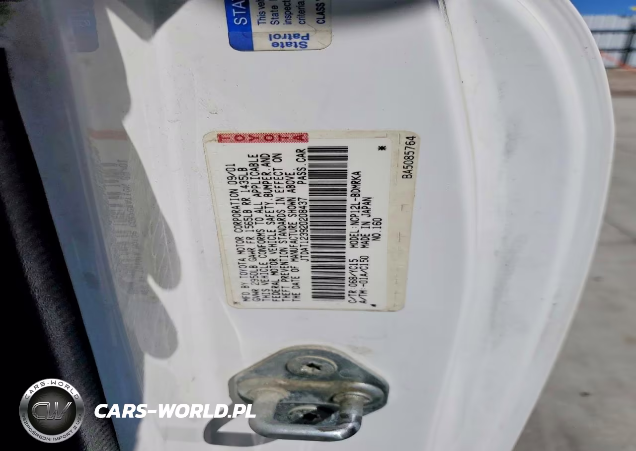 2002 Toyota Echo Base VIN:JTDAT123920208437 - 12